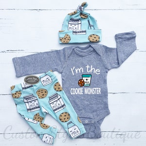 Baby Boy, Coming Home Outfit, Milk and Cookies, Teal Leggings And Hat, Baby Boy Going Home, Baby Boy, Hospital Outfit, Grey Bodysuit