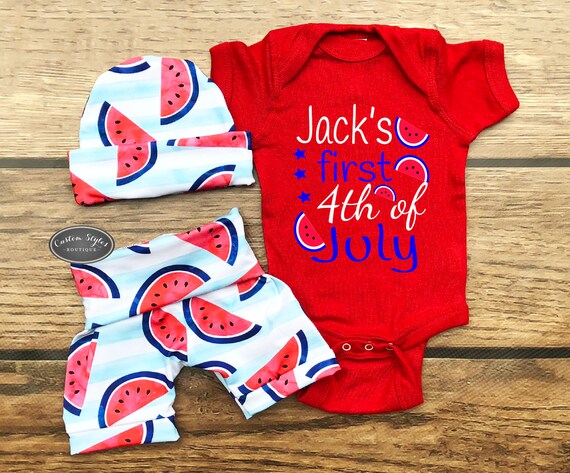 Hat and Red Bodysuit Baby Boys 4th Of July Outfit Summer Outfit Boy /'Merica Fourth Of July Baby Boy Shorts Red White And Blue Shorts