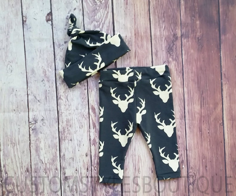 Baby Boy Country Outfit Set Baby Boy Coming Home Outfit Short Sleeve Infant Bodysuit Deer Leggings And Hat