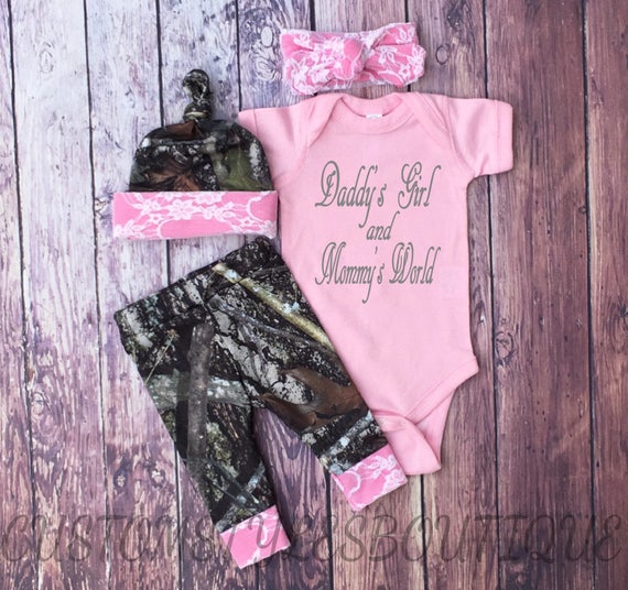 pink camo newborn outfit
