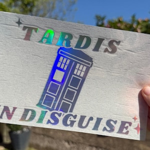 TARDIS Car Sticker, Doctor Whom Vinyl Decal, Holographic Window Sticker, Car Accessories