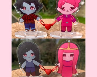 Gumlee en Bubbline standee, magneet acryl stand, bijpassende Adventure Time charms