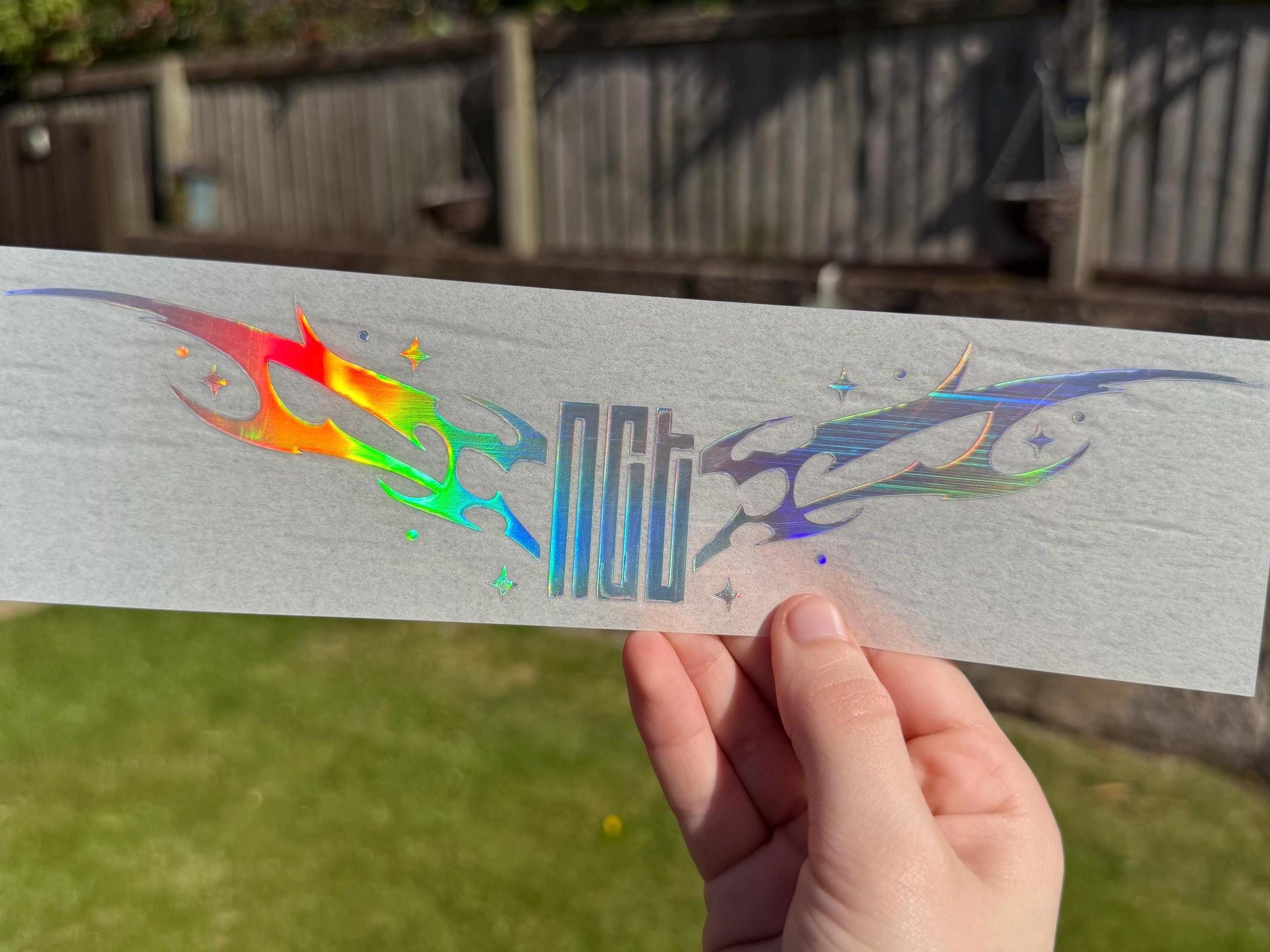 NCT Car Bumper Sticker, Kpop Tramp Stamp Vinyl Decal, Holographic