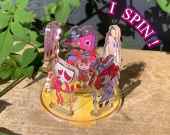 PRE-ORDER TADC Spinning Standee, Pomni Standee moving acrylic charm, Jax, Gangle