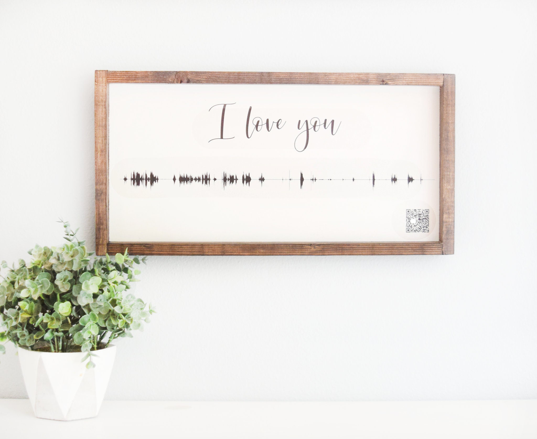 Soundwave Art QR Code, Custom Voice Recording Sign, Gift for Loved