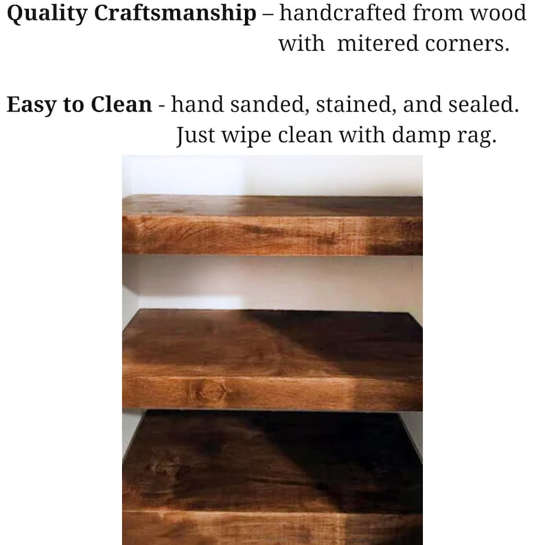 45 “ L x 12 “ W - Floating Shelves for Pantry, Closet, wood shelf cover, Wood Toppers for Wire Shelves, Wire Rack Covers