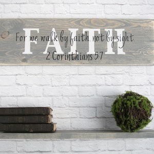 Christian Wood Sign – Bible Verse Wall Art – Scripture Wall Décor – Wood Home Wall Décor – Wood Sign Sayings – Faith Sign-Family Wall decor