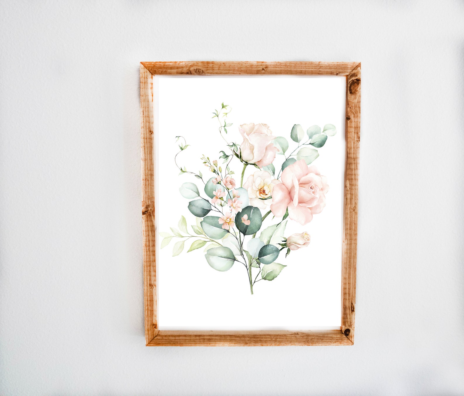 Floral Print Wood Frame Flowers Custom Nursery Sign Decor Etsy