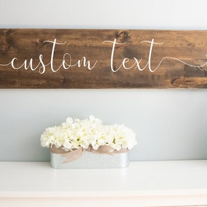 Custom Wood Sign, Personalized Words or Text Wooden Wall Decor, Rustic Farmhouse Home Decor, Personalized Sign Gift, Custom Quote Sign