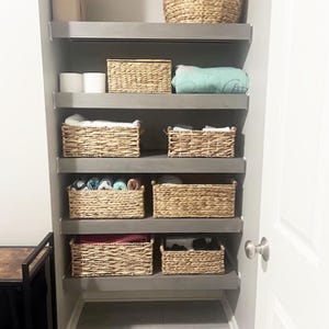 Wood Shelf Cover for Wire Rack - Removable Floating Shelves for Pantry, Closet, Laundry, Wood Toppers for Wire Shelves, Wire Rack Covers