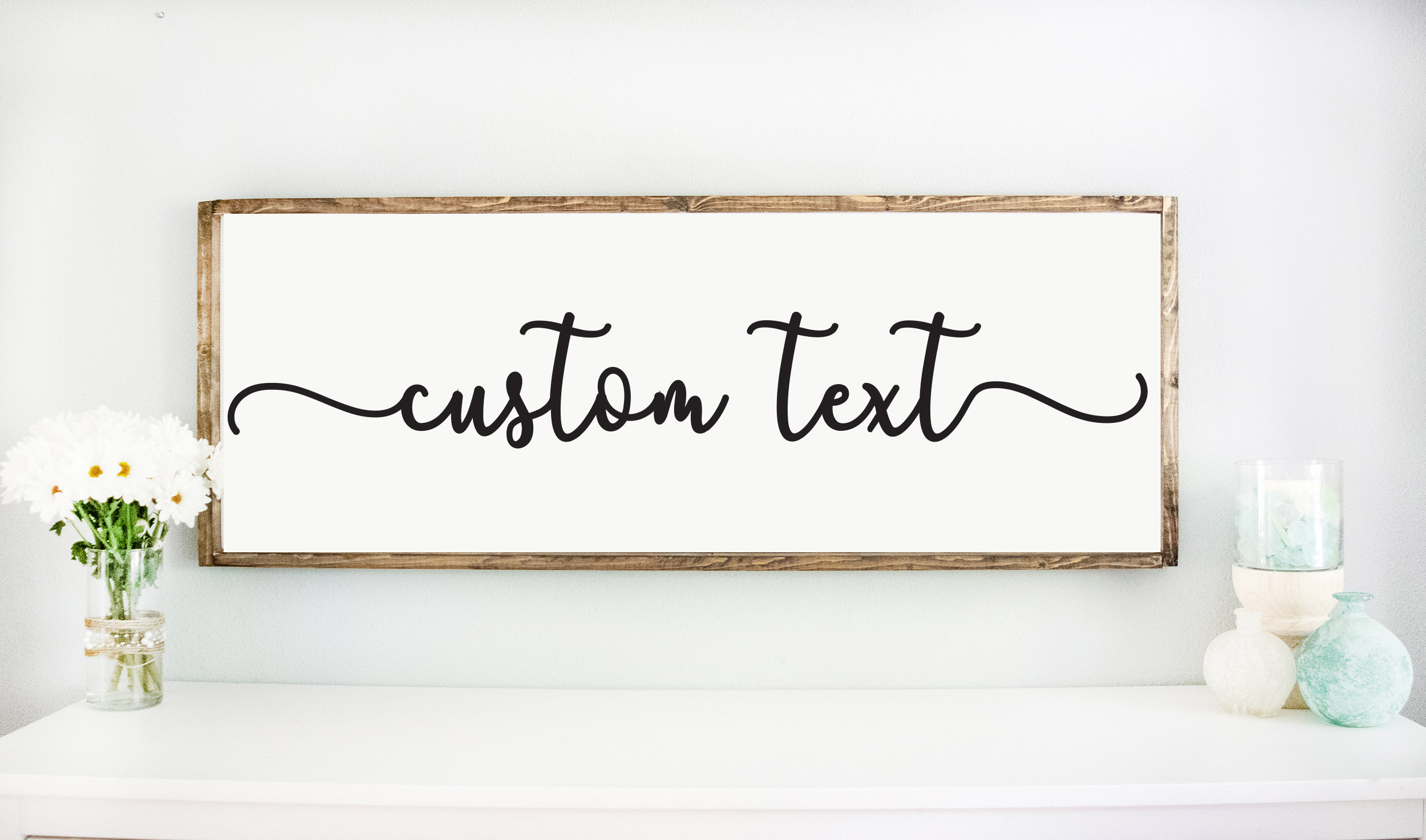 Custom Wood Framed Sign Personalized Words or Text for Home | Etsy Canada