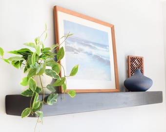 Custom Floating Shelves - Rustic Wooden Shelf - Handmade Wall Shelving - Hidden Bracket Shelf - Sturdy Wood Shelf - Long Kitchen Wood Shelf