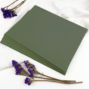 Dusty Green Card Stock Paper 8 1/2 x 11 | Thick, Heavy, Matte Finish Paper for Wedding Stationery, Invitations, Cards | 25 Blank Sheets
