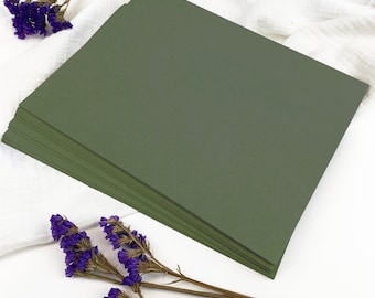 Dusty Green Card Stock Paper 8 1/2 x 11 | Thick, Heavy, Matte Finish Paper for Wedding Stationery, Invitations, Cards | 25 Blank Sheets