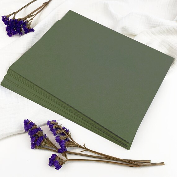 Dusty Green Cardstock Paper, Heavy Matte, 8.5x11, 25 Sheets