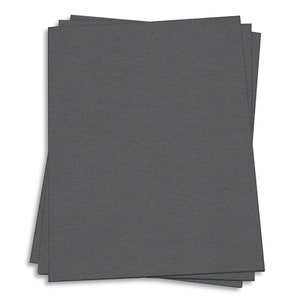 Dark Grey Card Stock Paper (Wrought Iron) | Thick Recycled Raw Textured Card Stock, 80lb - 216gsm - 25 Blank Sheets per Pack