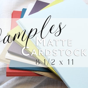 8 1/2 x 11 Matte Card Stock Paper Sample | 1 Sample