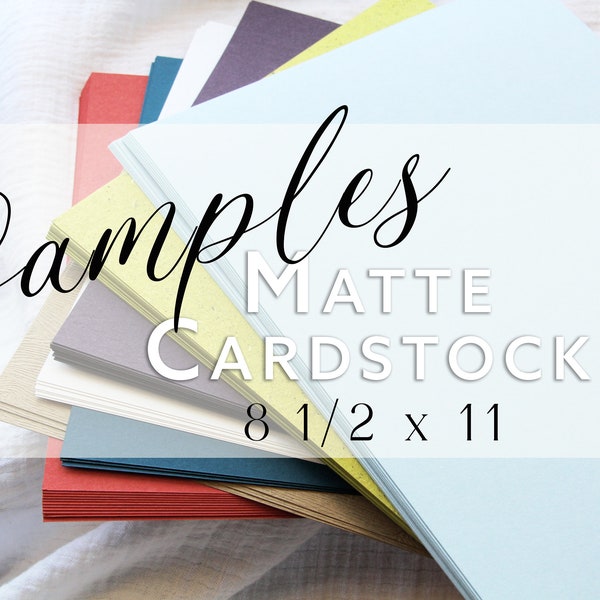 8 1/2 x 11 Matte Card Stock Paper Sample | 1 Sample