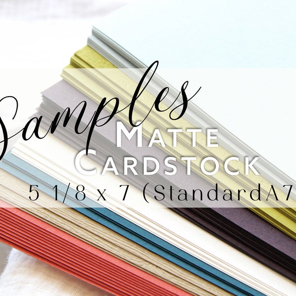 5 x 7 Matte Card Stock Paper Sample | 1 Sample