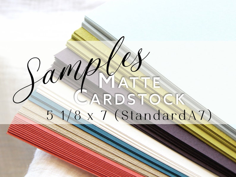 5 X 7 Matte Card Stock Paper Sample 1 Sample Etsy
