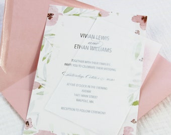 5x7 Wedding Invitation Tissue Inserts | 50 White Sheets