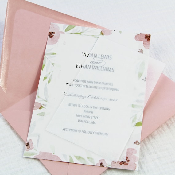 5x7 Wedding Invitation Tissue Tissue Paper Inserts for Wedding Invitations  White Thin Tissue for A7 Invites 50 Blank Sheets 