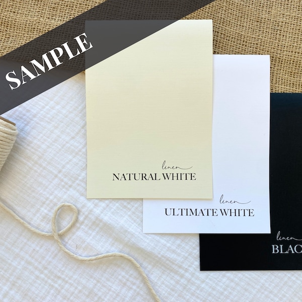 8 1/2 x 11 Linen Textured Card Stock - Sample | Thick, Heavy Paper, Linen Finish | For Invitations, Cards, Prints + | 1 Blank Sheet
