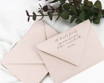 Blush, Light Powder Pink Envelopes for Wedding Invitations | Thick, Premium Paper | 7 Sizes | 25 Envelopes (Address Printing Available)