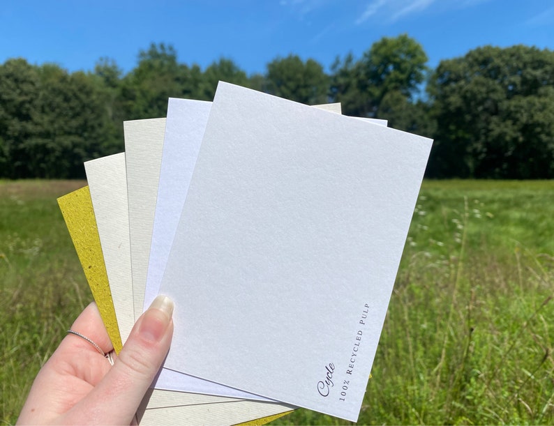 Onvalop Bio Cycle Paper - Cycle - Eco-friendly, sustainable card stock paper - Blank Invitation cards