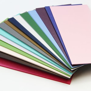 25 - 4 x 9 1/4" Pearlescent Card Stock Paper - Shimmer Card Stock Paper - Shimmer Menu Card Paper - Metallic Menu Paper