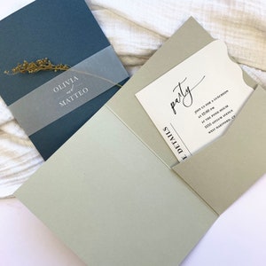 CLEARANCE - 5x7 A7 Blank Bi-Fold Invitation Pockets | 25 Matte Finish Pocketfolds for DIY Pocket Invites | | Cards not Included