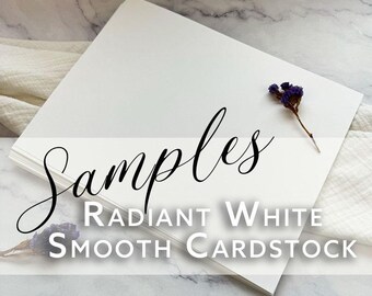 Radiant White Smooth Card Stock SAMPLE – 8.5 x 11" Matte 80-120lb