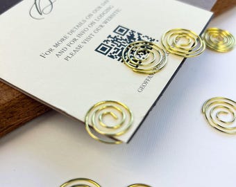 Decorative Spiral Paper Clips | Invitation Embellishments, 100 Count