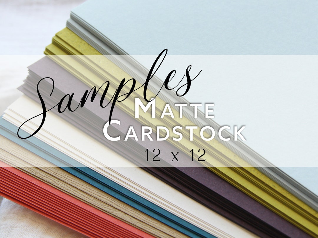 12 X 12 Matte Card Stock Paper Sample 1 Sample Etsy