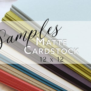 12 x 12 Matte Card Stock Paper Sample | 1 Sample