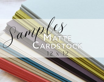 12 x 12 Matte Card Stock Paper Sample | 1 Sample