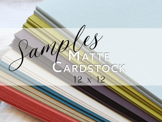 12 X 12 Matte Card Stock Paper Sample 1 Sample 