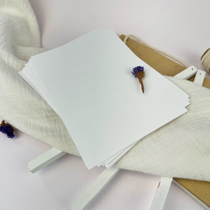 White Linen Cards, Textured Cards with Linen Finish