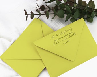 Key Lime Green Euro Flap Envelopes for Mitzvah, Wedding, Birthday, Cards, Invites | A1, A2, A6, A7 + More Sizes | Order Blank or Addressed