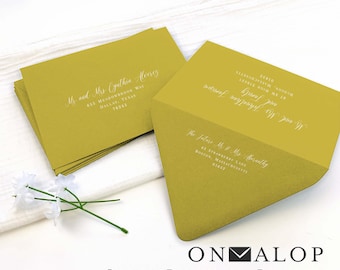 Chartreuse Envelopes, Blank or Custom Printed with your Addresses (25 Pack) | 5x7, 4x6 +