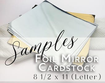 Gold or Silver Foil Mirror Cardstock Sample | 8.5x11, 105lb (1)