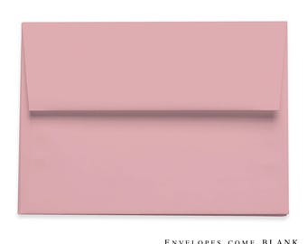 Dusty Rose A7 Envelopes, Matte 5x7 Card Envelope, 25 Pack (Blank)
