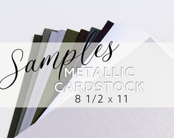 8 1/2 x 11 Metallic Card Stock Paper Sample | 1 Sample