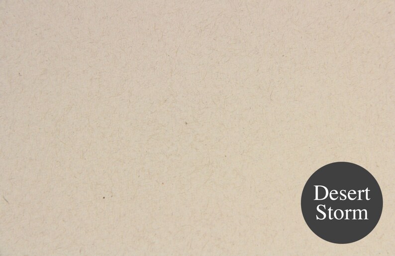 May include: A close-up of a beige textured paper background with a black circle containing the text "Desert Storm".