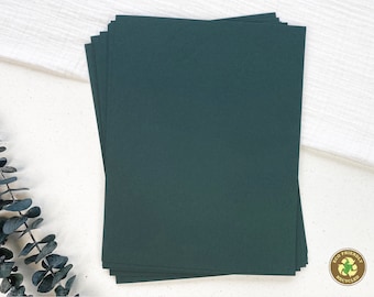 Dark Green Cardstock (100% Recycled) | 111lb Heavy Matte Paper, 25 Sheets