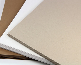 8 1/2 x 11 Kraft Card Stock - 80lb - 216gsm Thick Card Stock - 25 Cards per Pack