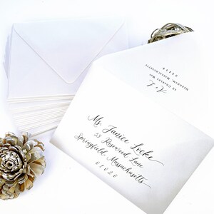 Crystal bright white shimmer metallic envelopes
