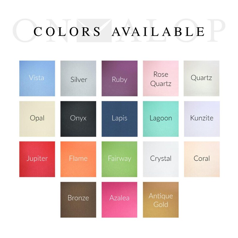 Metallic Blush Shimmer Envelopes | Straight Flap, 80lb Paper (25 Blank) image 4