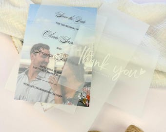 Translucent Vellum Cards | Overlay Invitations, Scrapbooking (25 Sheets)
