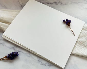 Radiant White Smooth Matte Card Stock - 8.5 x 11, 25 Sheets (80lb, 100lb, 120lb)